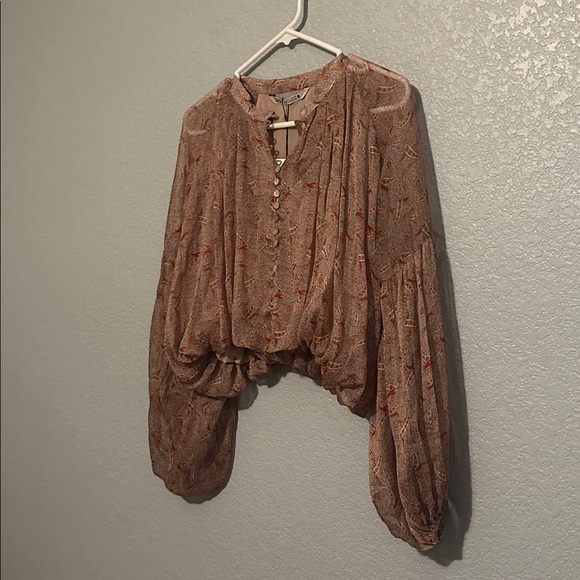 New Zara Boho Floral Paisley Top - Picture 3 of 7